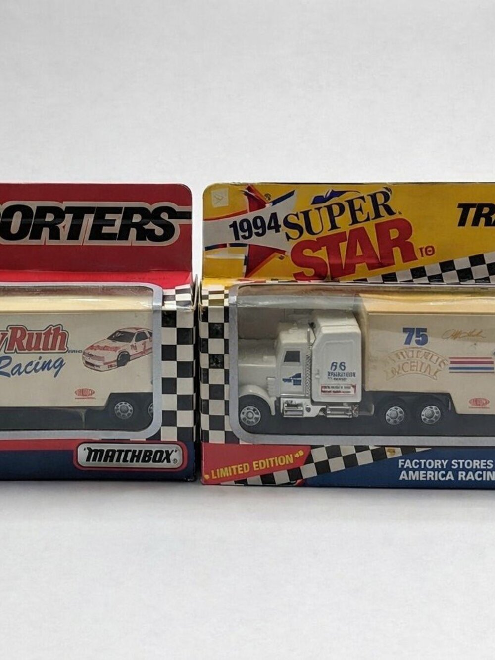 Matchbox Super Star Transporters Lot of 2 Baby Ruth Racing Factory Stores...
